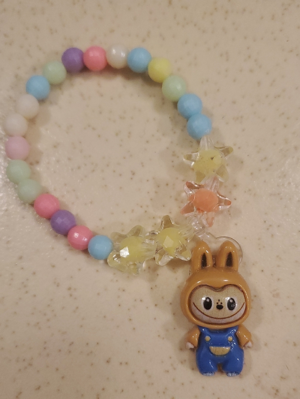Pastel Beaded Bracelet with Cute Charm New
